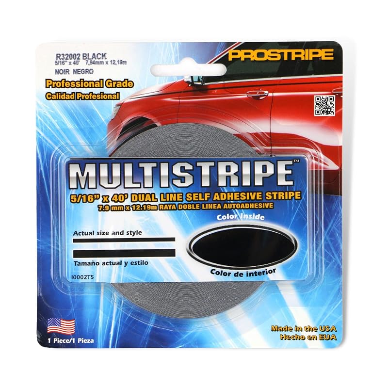 Fita de Pinstripe Multistripes Sharpline Prostripe 5/16 x 12,19 m Preta R32002 – 1 unidade