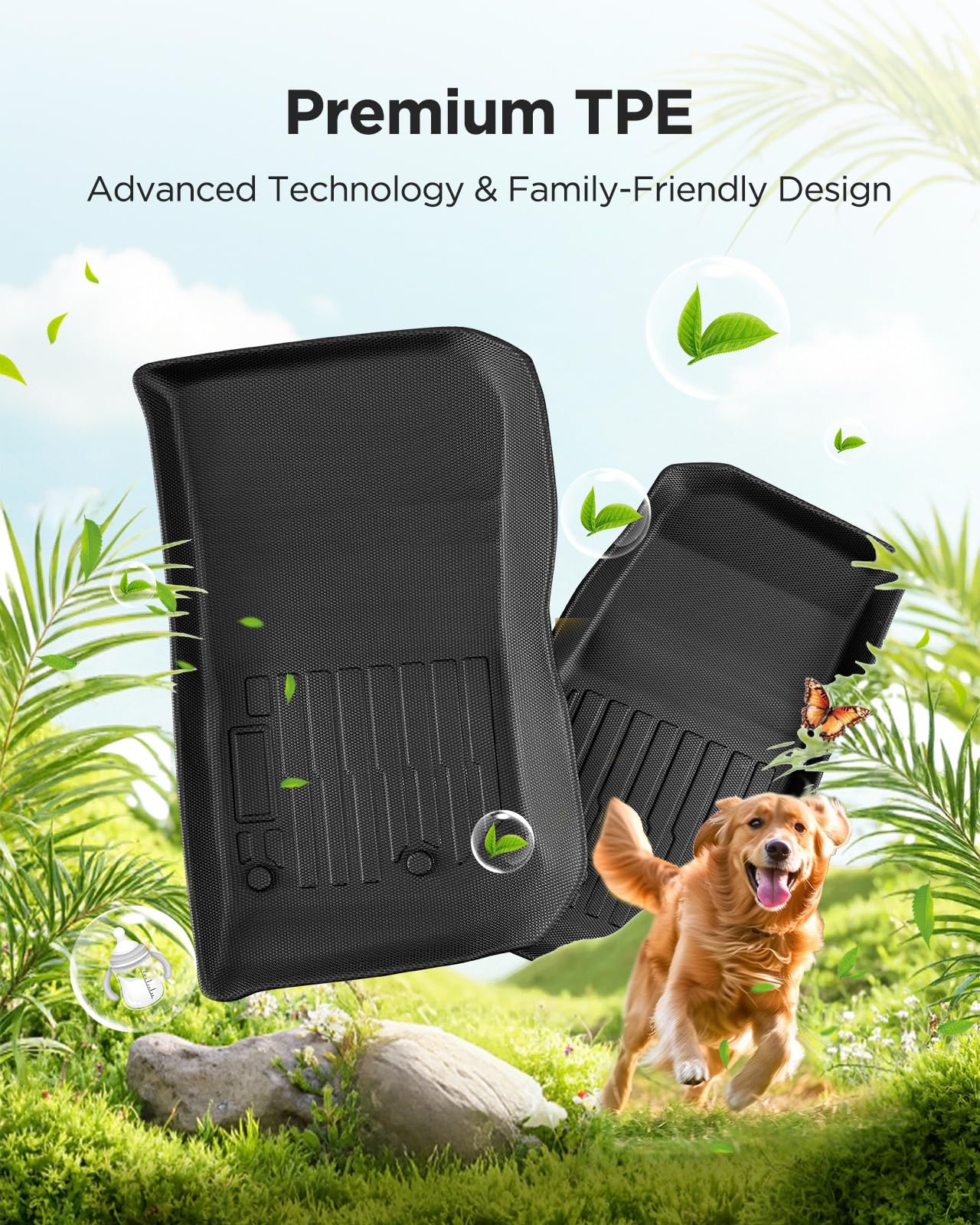 Car Floor Mats for Jeep Wrangler JK Unlimited 2007 2018 4-Door NOT for JL 2-Door Custom Fit for — view 7