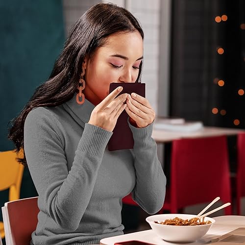 Vista 237 de Utopia Kitchen - Servilletas de tela color gris acero, 12 unidades, 18 x 18 pulgadas, mezcla de algodón, lavables y reutilizables, para hotel