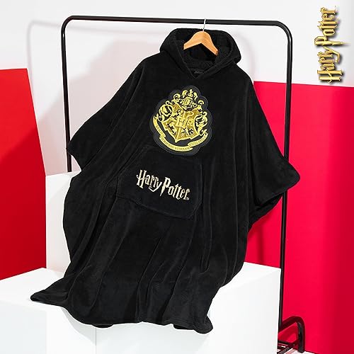 Miniatura 9 de Harry Potter Manta de gran tamaño con capucha para mujeres, hombres y adolescentes, manta de forro polar