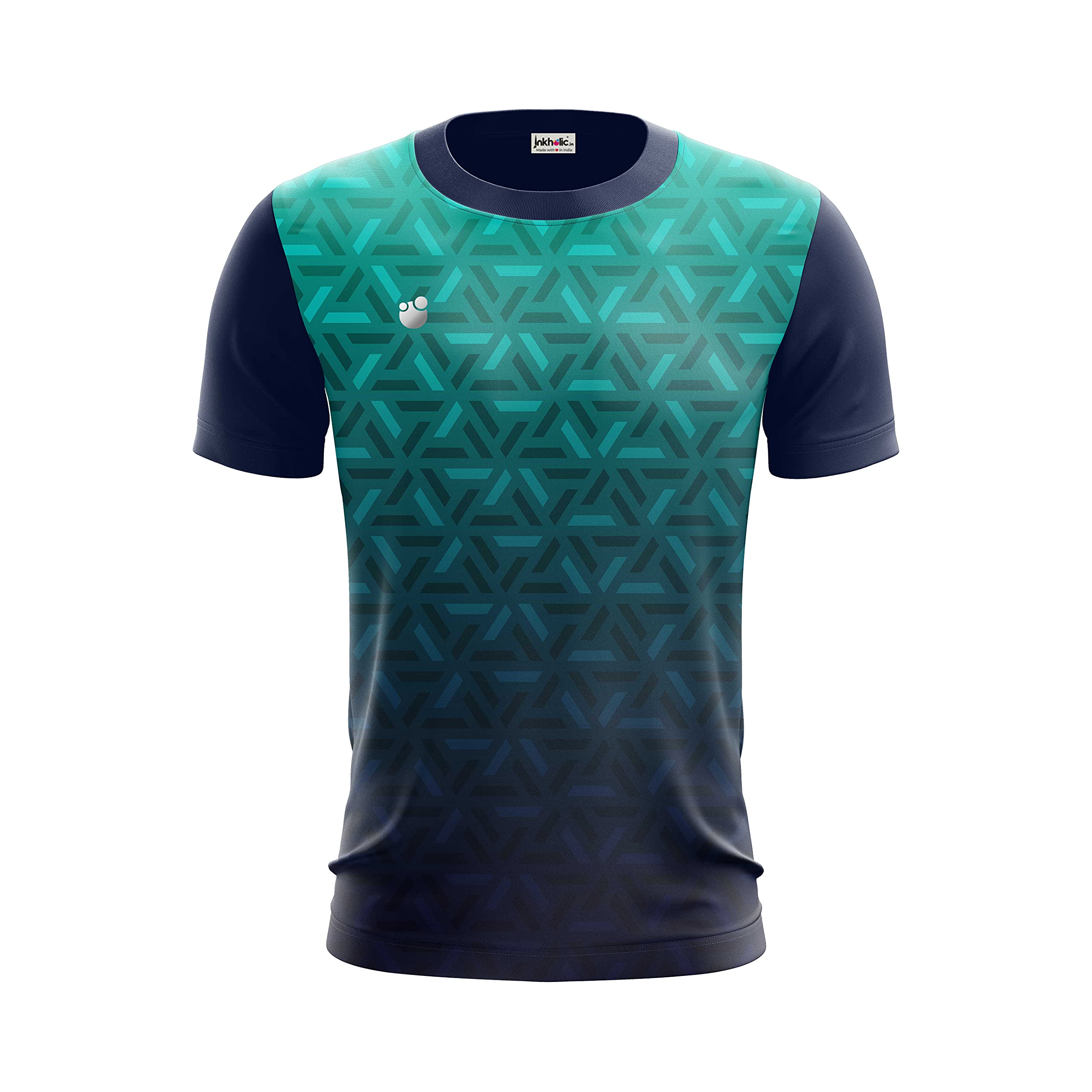 Men's Round Collar Football Jersey Multicolored INK1300