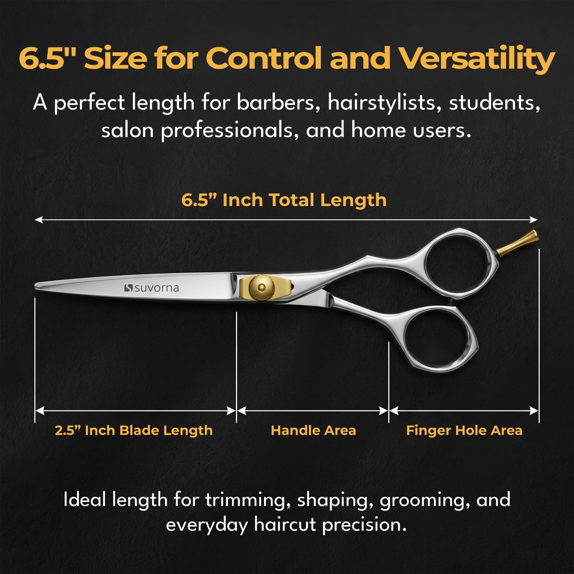 Suvorna 6.5-Inch Professional Hair Cutting Scissors