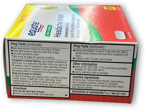 Extra Strength Headache Caplets, 200 Count (2 x 100 ct)
