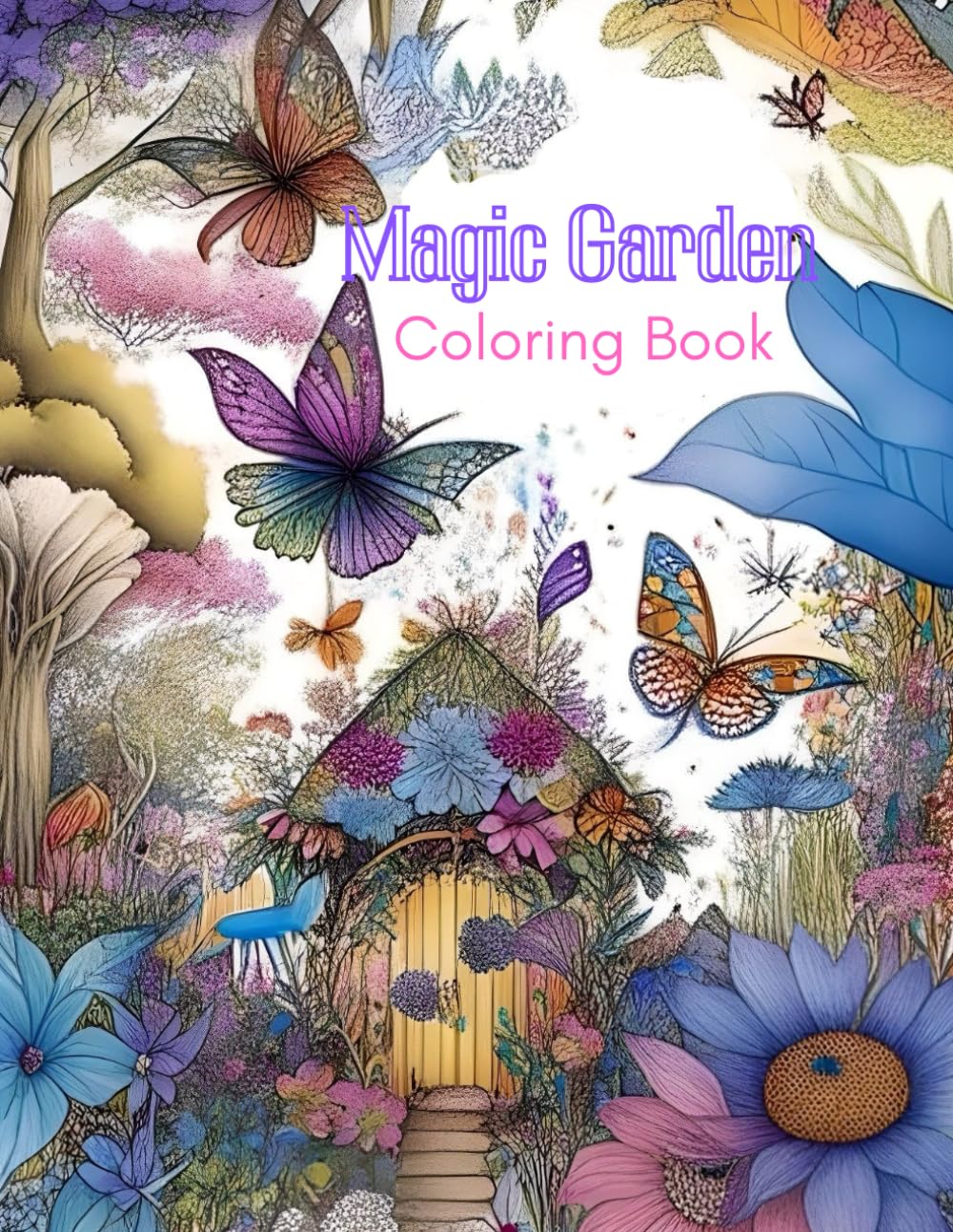 MAGIC GARDEN COLORING BOOK FOR KIDS