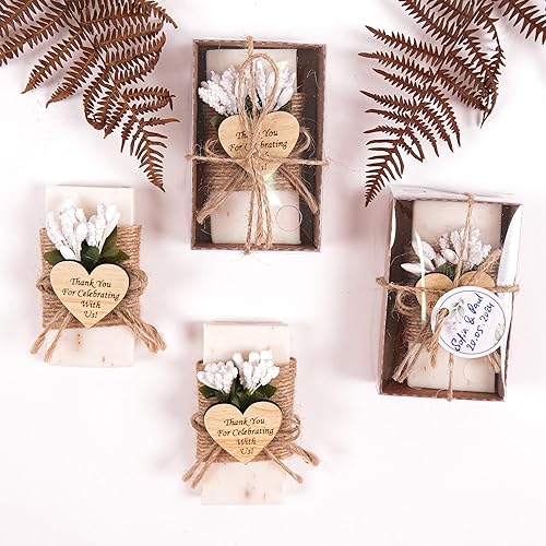 Miniatura 5 de HTF Pack of 5 Wedding Gifts Handmade Lavender Scented Mini Soap, Wedding Favors, Bridesmaid Gifts, Bridal Shower Gifts, Engagement Gifts, Wedding
