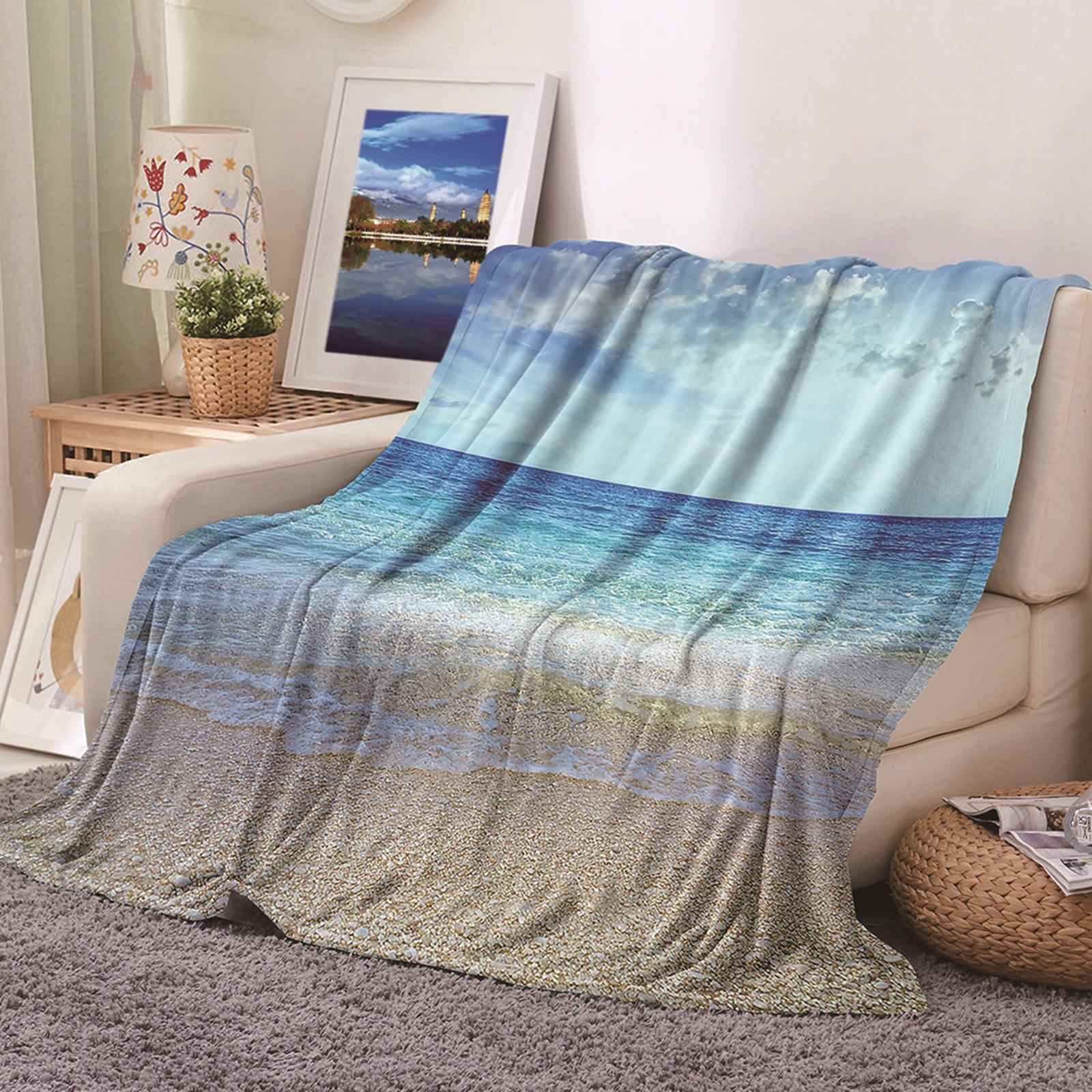 Plaid en flannel KnSam 100x150 : fini les soirées froides sur le canapé grâce à sa douceur