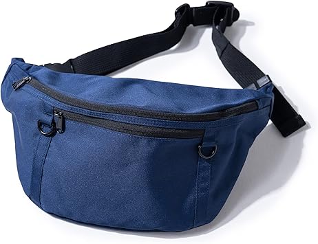Amazon Co Jp Amazon限定ブランド ウエストバッグ ウエストポーチ メンズ レディース 大容量 防水ポケット Lサイズ Stream Exchange ネイビー シューズ バッグ