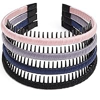 Vista 13 de 4 piezas - Diadema multicolor con dientes de resina protectora - Diadema con peine - Accesorios para el cabello de Beauty hair (Multicolor-No.9)