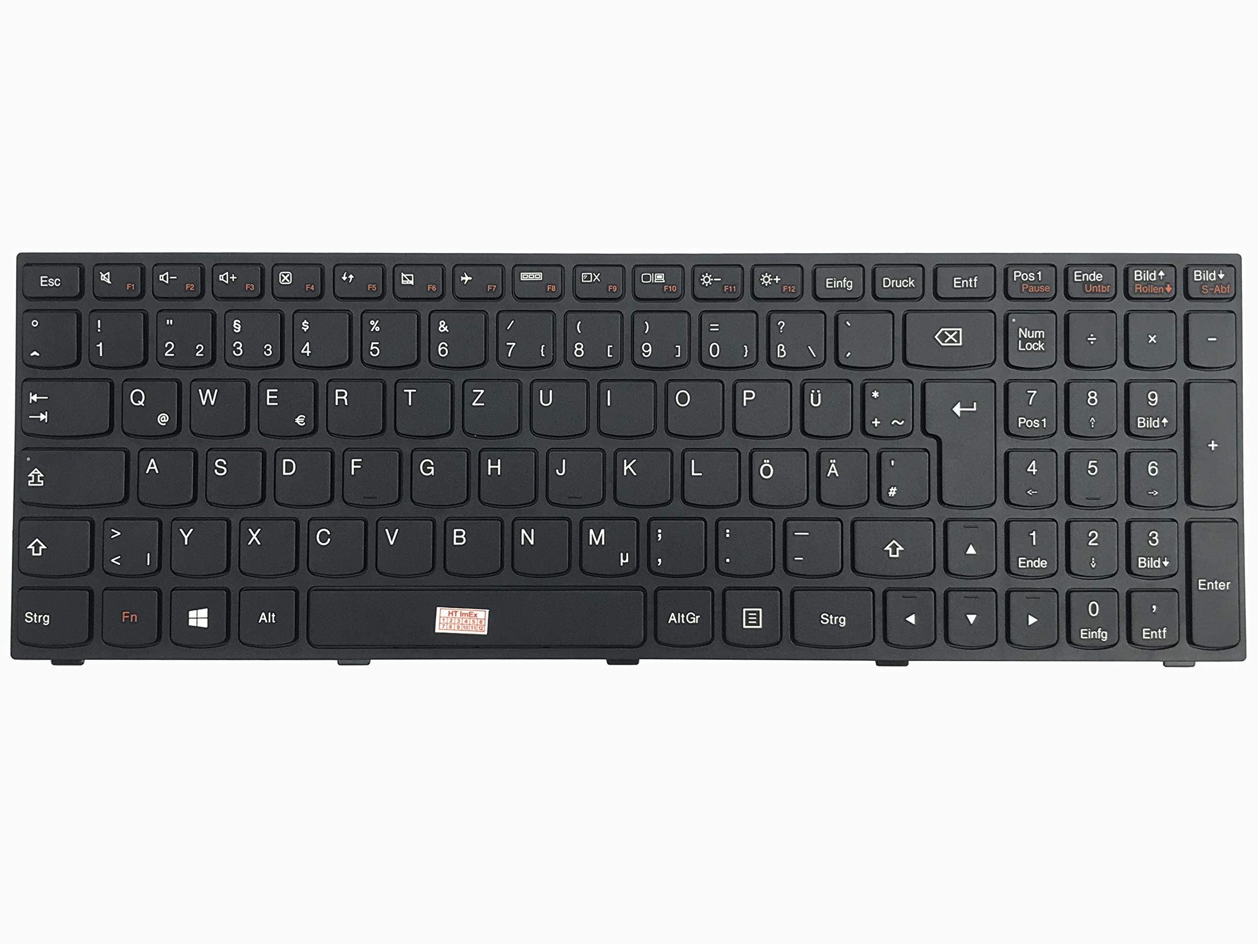 Version 2 German Keyboard without Lighting for Lenovo B50-30 (MCA37GE), B50-45 (MCD3LGE), B50-70 (MCC25GE), B50-70 (MCC2TGE), B50-70 (MCC26GE), B50-70 (MCC2VGE)