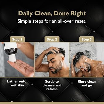 Men's Body Wash - Saffron Ember - Deep Cleansing Shower Gel with Vitamin B5 - Hydrating Daily Wash, 16 oz, 1-Pack
