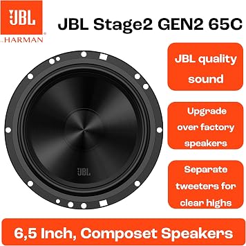 JBL Stage2 Gen2 65C 6.5 in / 165 mm 2-Way Component Car Speakers