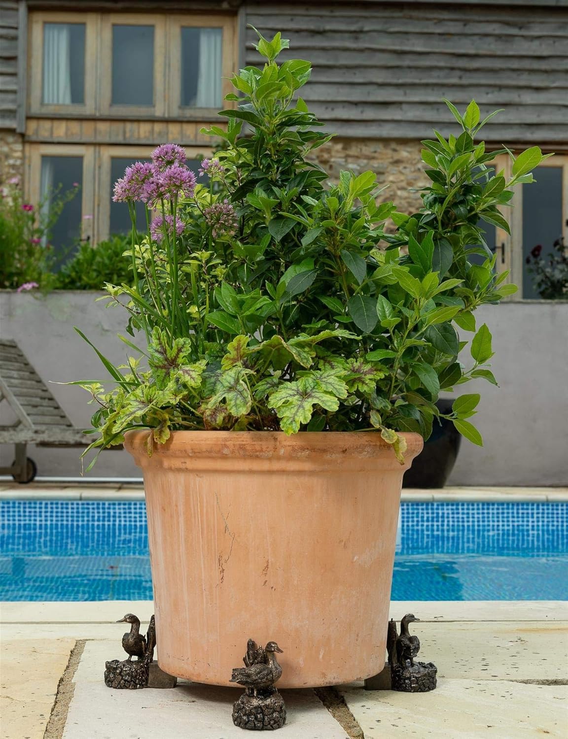 Potty Feet Mallard Duck Figures Plant Pot Feet Planter Riser - Pot Support Feet - Handmade Yard Art Ornaments - 3pcs