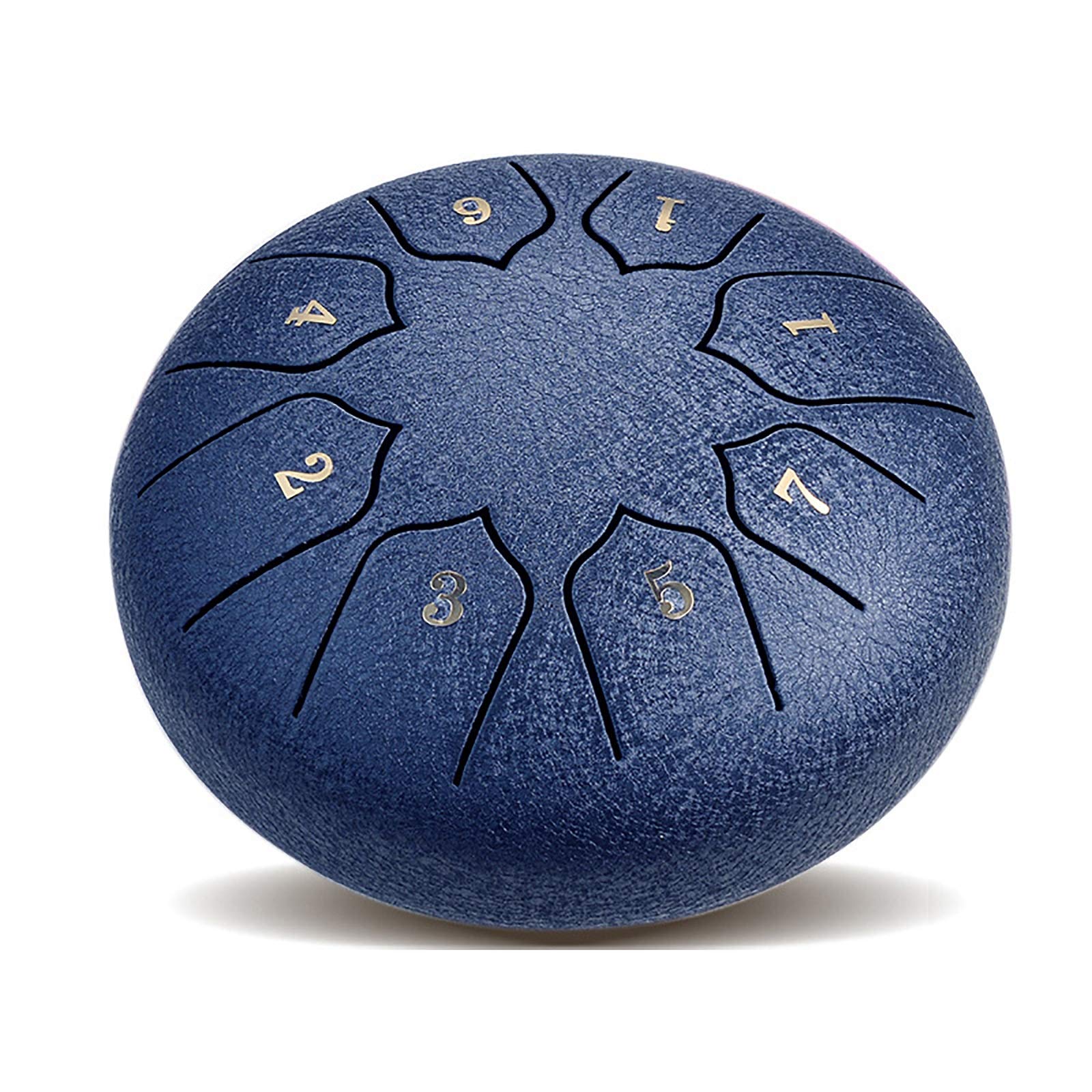 Mini tambour de langue en acier, instrument de percussion à tambour à main 8 notes de 6 pouces avec sac de voyage et baguettes, adapté à l'illumination musicale des enfants, au yoga