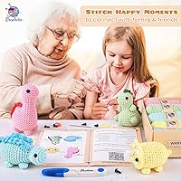 Vista 37 de Kit de ganchillo para principiantes, kit de ganchillo para principiantes para adultos con tutoriales en video paso a paso, kits de animales