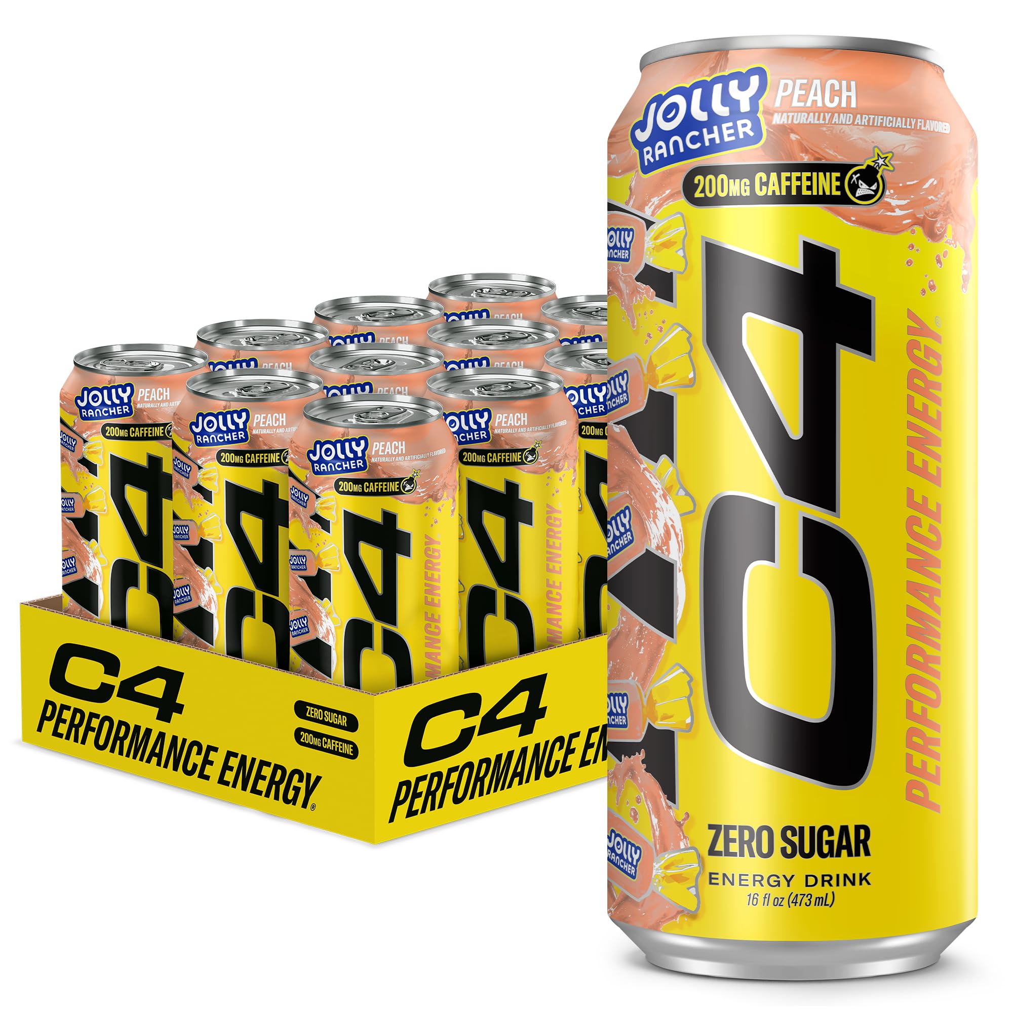Amazon.com: C4 Performance Energy Drink, Jolly Rancher Peach, Zero