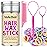 Dolahair Hair Wax Stick & Accessories -60 Pcs Elastic Hair Bands Flyaway Control for Kids Toddler Hair Ties for Little Girls 1 Pcs Slick Back Brush, 2 Hair Loop Styling Tools (Colorful)
