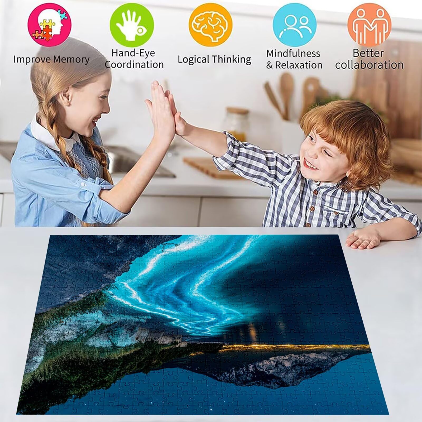 Puzzle 3000 elementów plaża puzzle dla dorosłych miasto 122 x 81 cm unikalne rzemiosło klasyczne 3D drewniana układanka do rodzinnych gier aktywnych, układanka do samodzielnego wykonania nawet do
