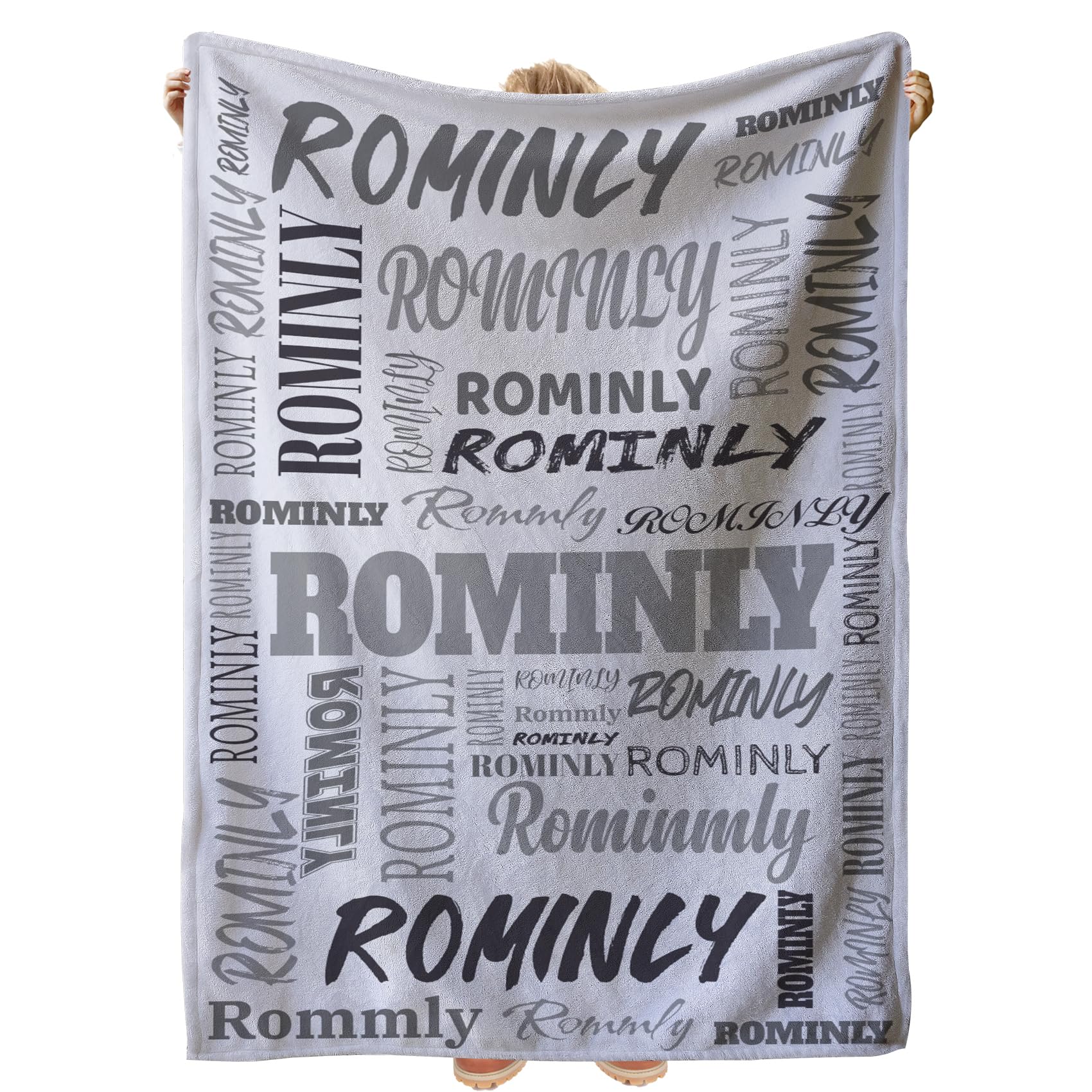 DZWSZ Personalised Name Blanket, Personalised Baby Blankets with Name, Custom Throw Blanket for Bed, Customized Soft Blanket for Kids Adults Gift for Mothers Fathers Day Birthday Anniversary Wedding