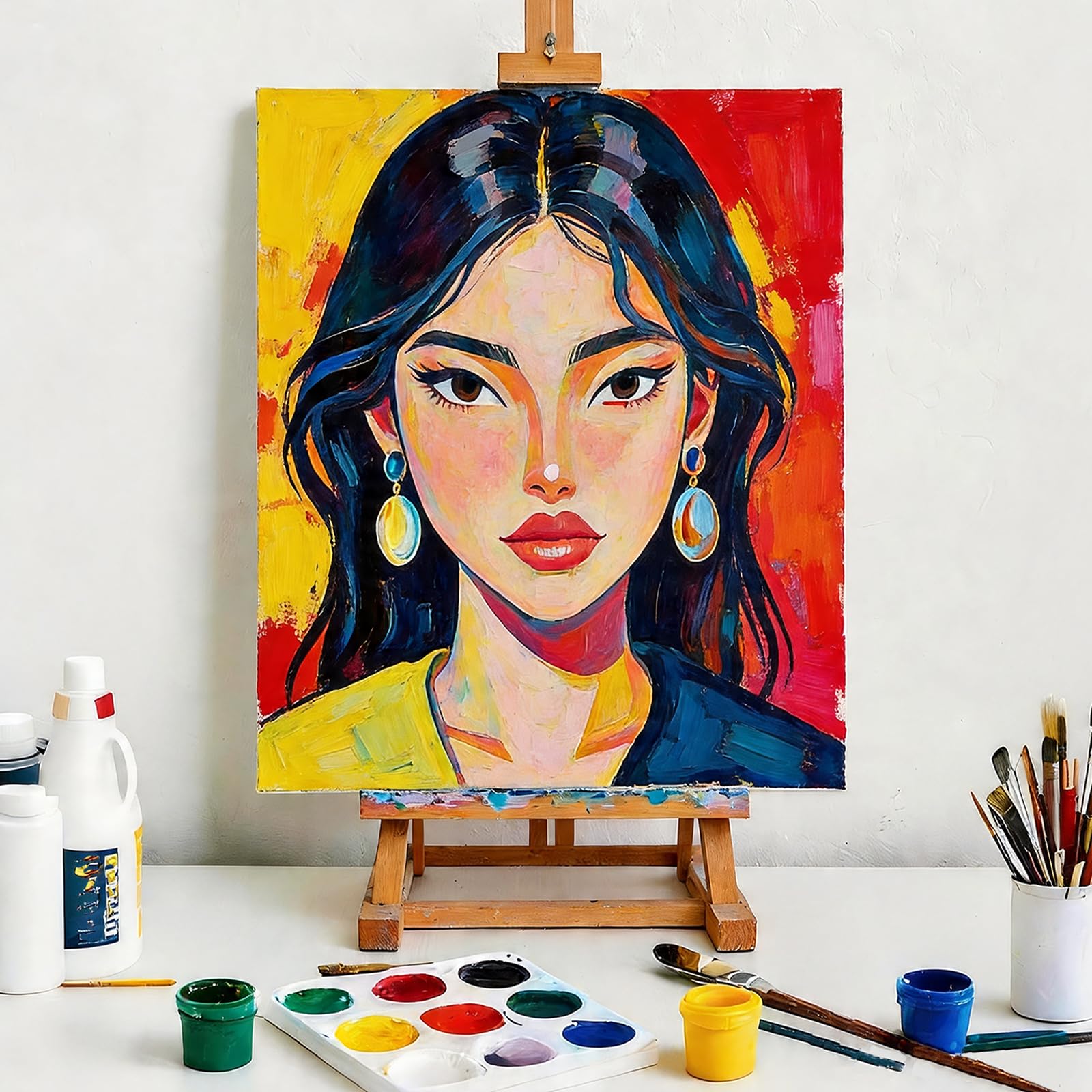 Lienzos para pintar, paquete de 48, tableros de lienzo blancos en blanco de 8 x 10 pulgadas, paneles de arte 100% algodón para pintura al óleo, acrílica y acuarela