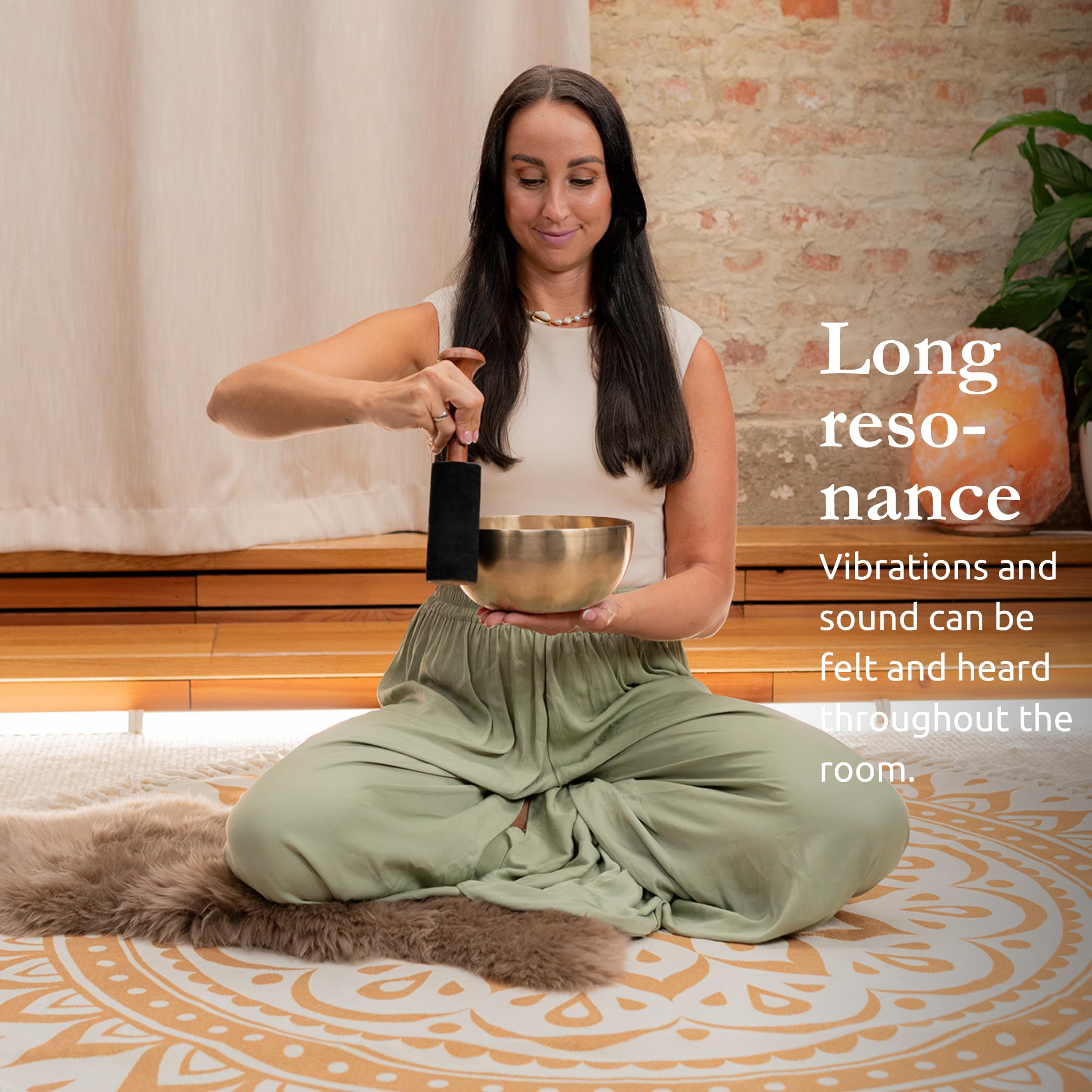 Campana tibetana in bronzo, serie universale - MADE IN INDIA - Per meditazione, yoga e terapia del suono