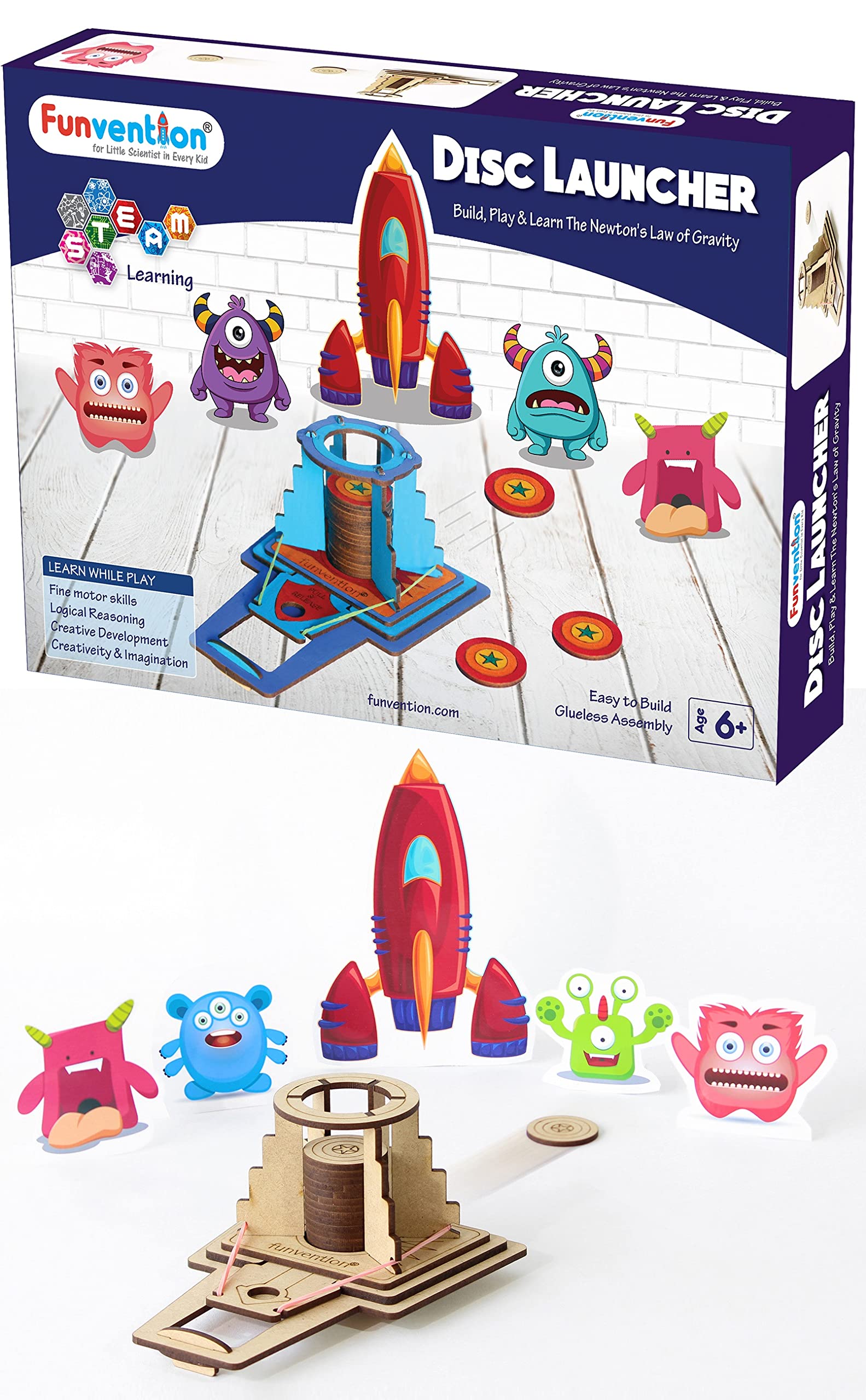 for Little Scientist in Every Kid DIY Science Educational Disc Launcher Toy