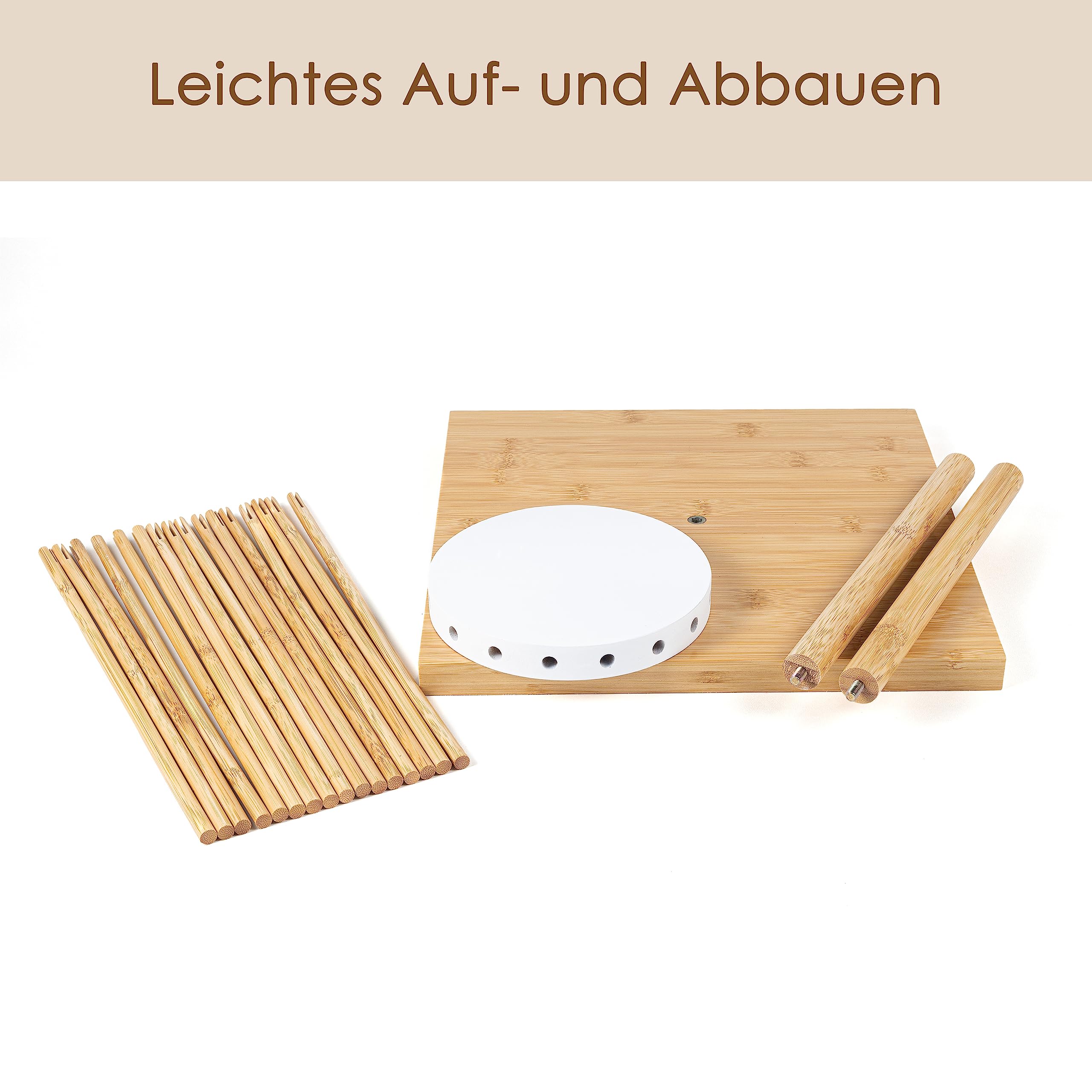 Hanseküche Essiccatoio per pasta - Certificato FSC® - Supporto per pasta di alta qualità in legno di bambù - Essiccatoio per pasta XXL per 2 kg per essiccare la pasta fatta in casa, supporto per pasta