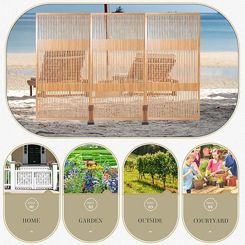 Miniatura 7 de 4 estantes para exteriores, valla para mascotas, estante para interiores y exteriores, puerta independiente para mascotas, patas de soporte, soporte