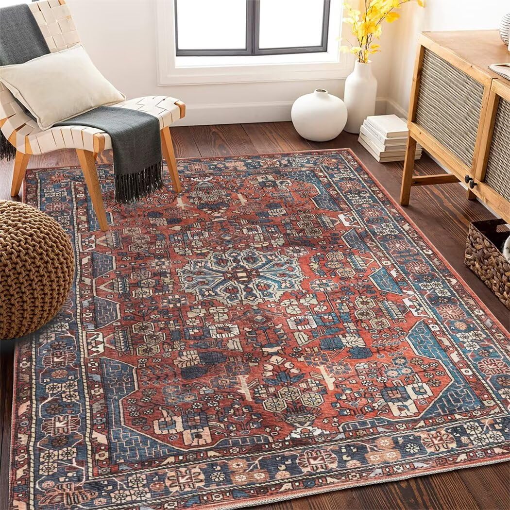 Tapis de tente lavable rouge 120x180 cm antidérapant pour aire de jeux