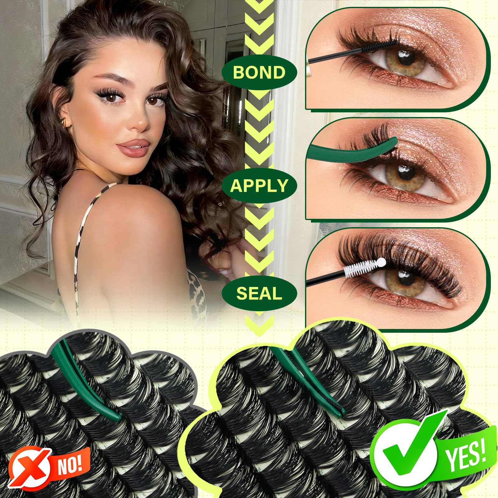 KEYYOU DIY Lash Extension Cluster Lashes