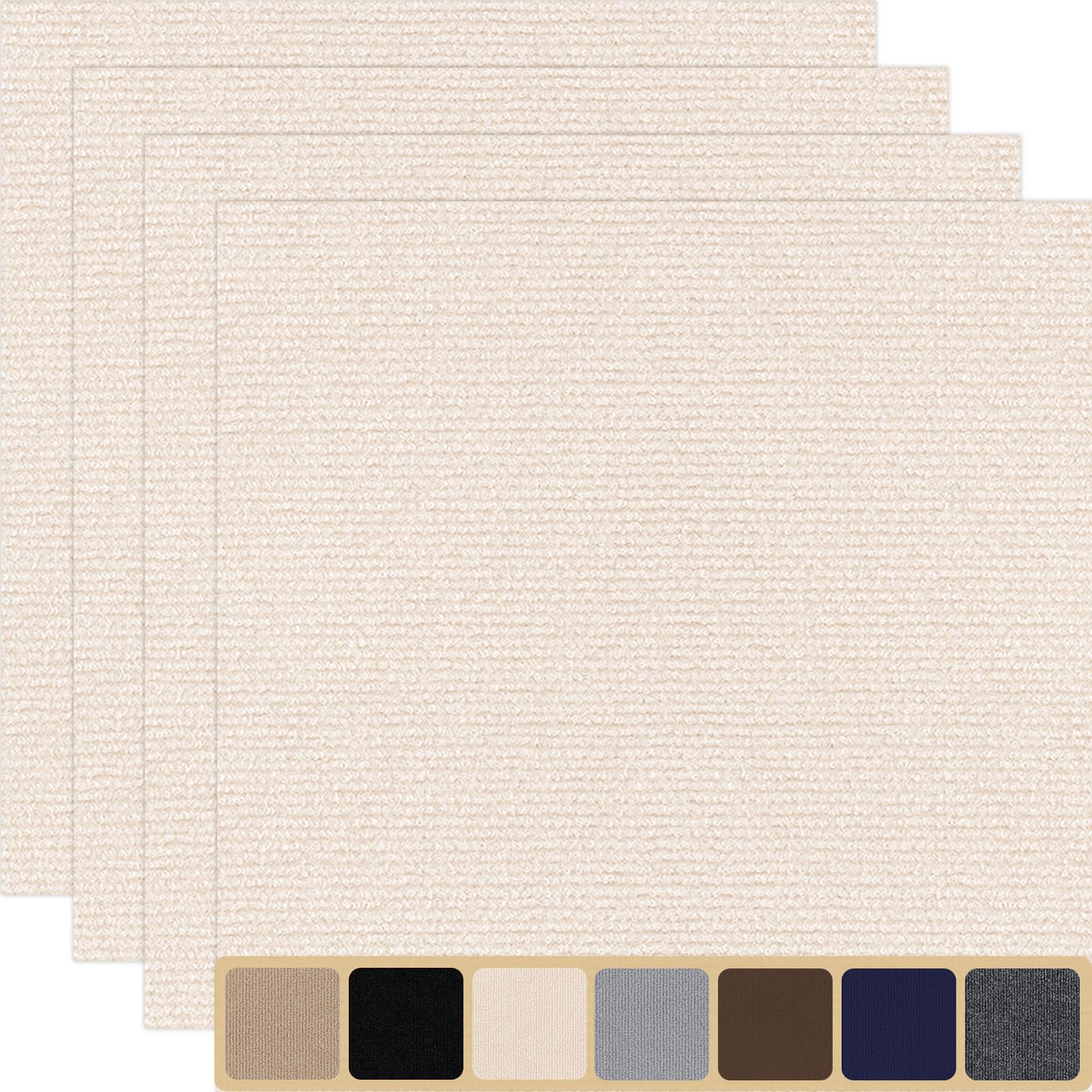 Carreaux de moquette auto-adhésifs - Carreaux de moquette avec couverture arrière (Beige A, 50 x 50 cm)