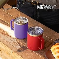 Vista 6 de MEWAY - Taza de café con asa, vaso térmico
