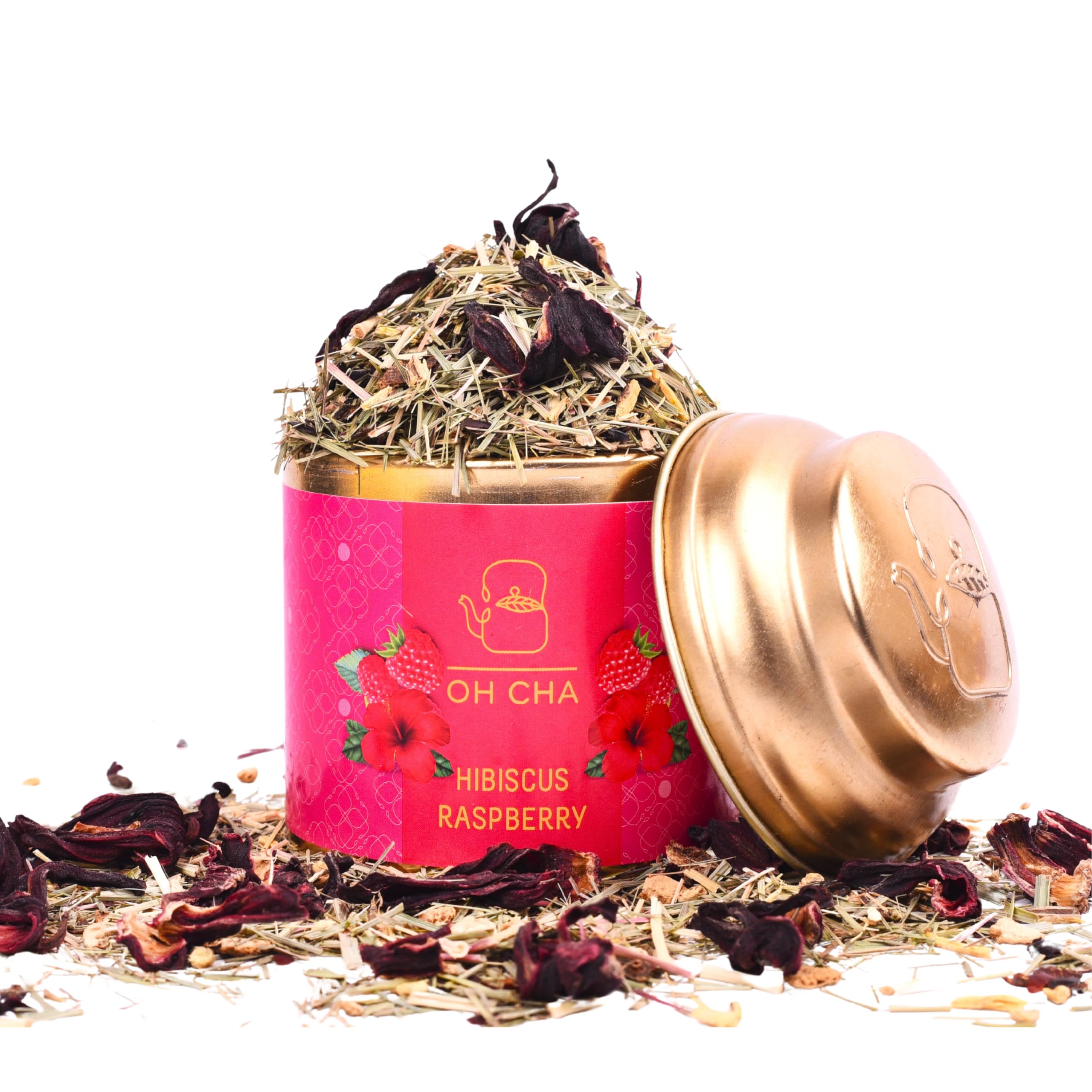 OH CHA - Hibiscus Tea With Raspberry & Lemongrass | Herbal Tea, 35Gms | Blended With Mulethi, Orange Peel, Rose Hip | Caffeine Free Herbal Tea | Liver Detox, Loose Leaves (B0BFBHL324) Amazon Price History, Amazon Price Tracker