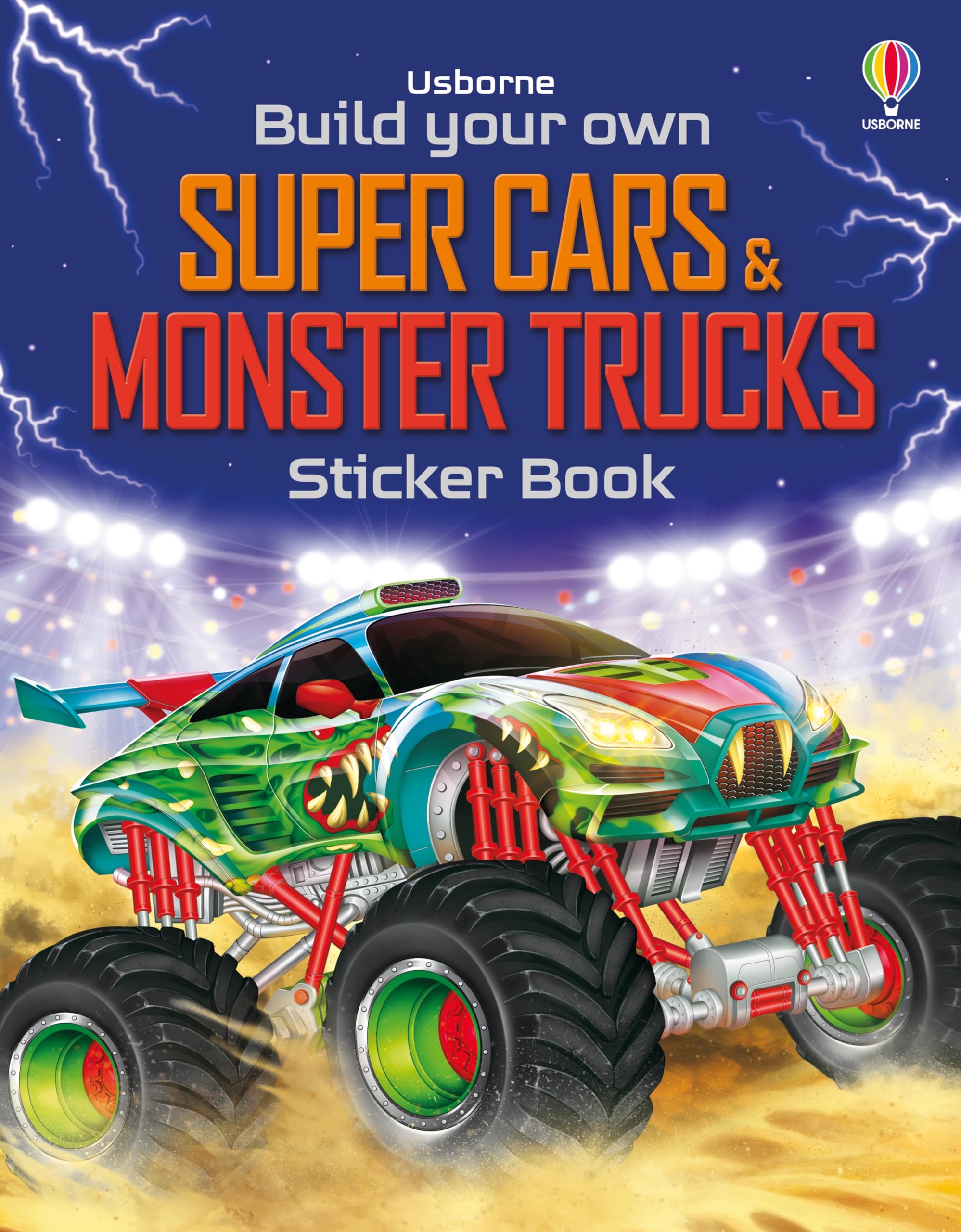 Usborne Build Your Own Super Cars and Monster Trucks Sticker Book.