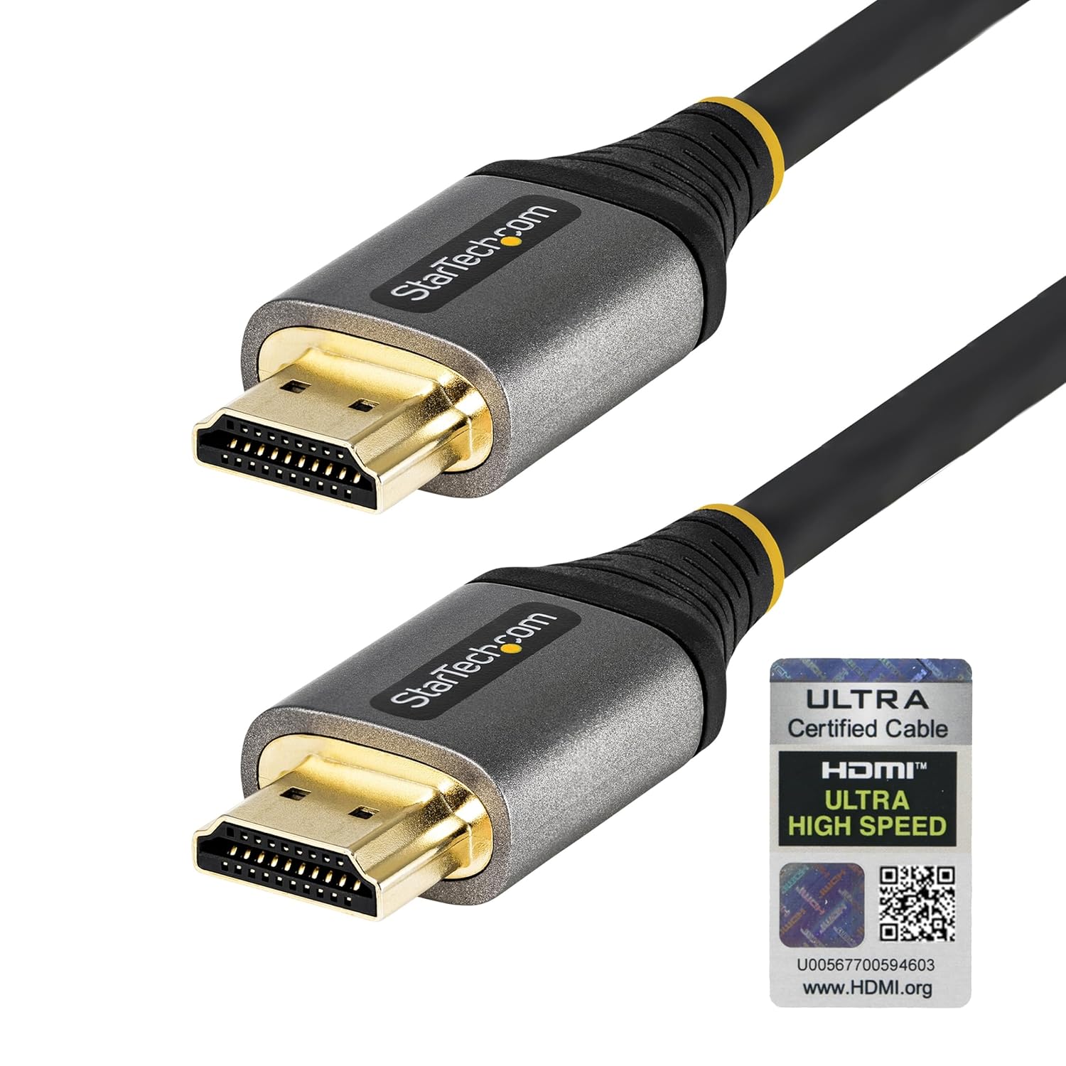 Кабель HDMI 2.1 StarTech.com 50 см — сертифицированный UHD HDMI 2.1 кабель 48 Гбит/с — 8K 60 Гц/4K 120 Гц HDR10+ eARC — для монито