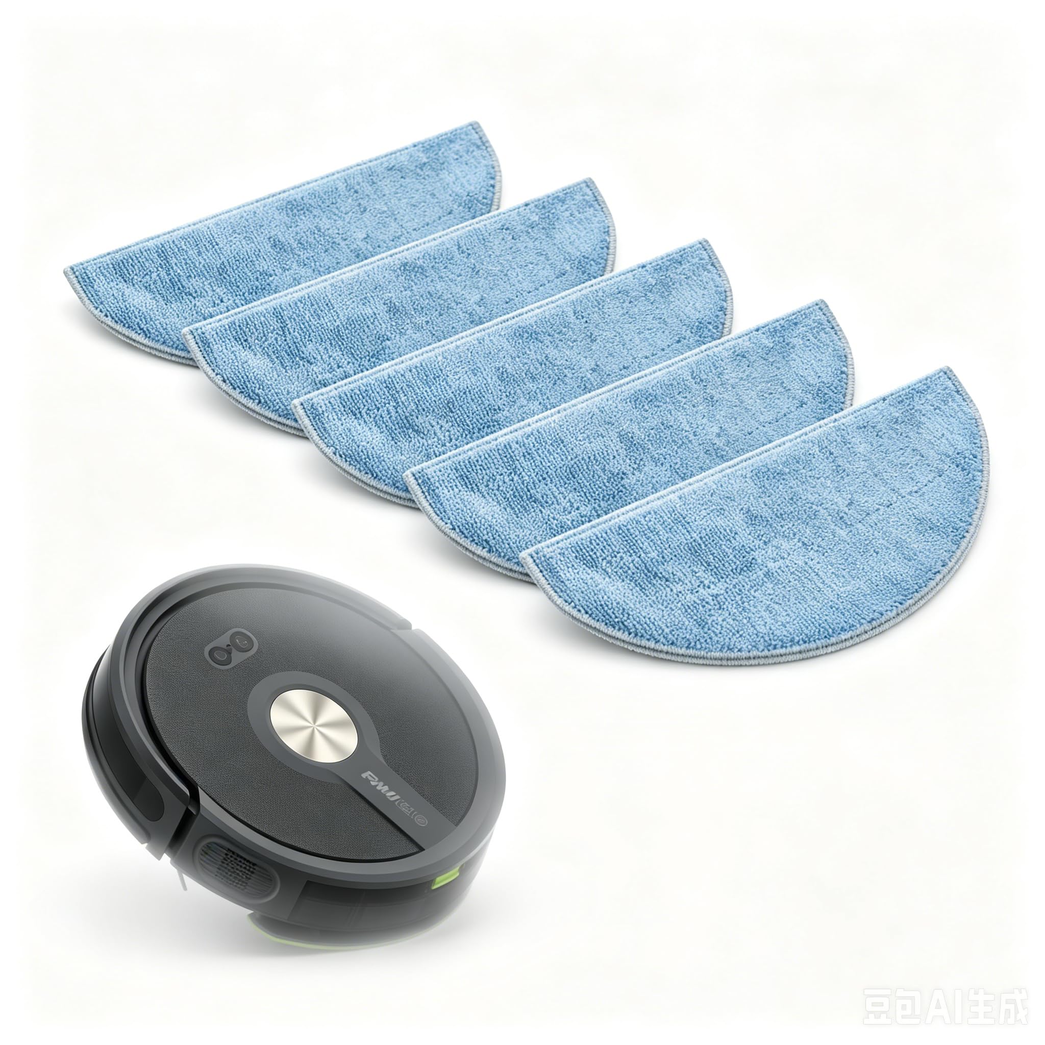 Wipes Replacement Compatible with R10 Vacuum Mop Robot, Pack of 3 Blue Cleaning Cloths, Washable Microfibre Mop Attachments for Household Robots
