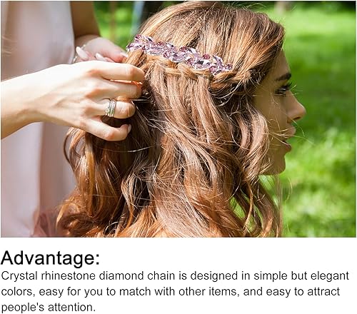Miniatura 4 de uxcell Cadena de diamantes de imitación de cristal de 1 yarda, aplique de cadena de diamantes de imitación para manualidades, costura, ropa,