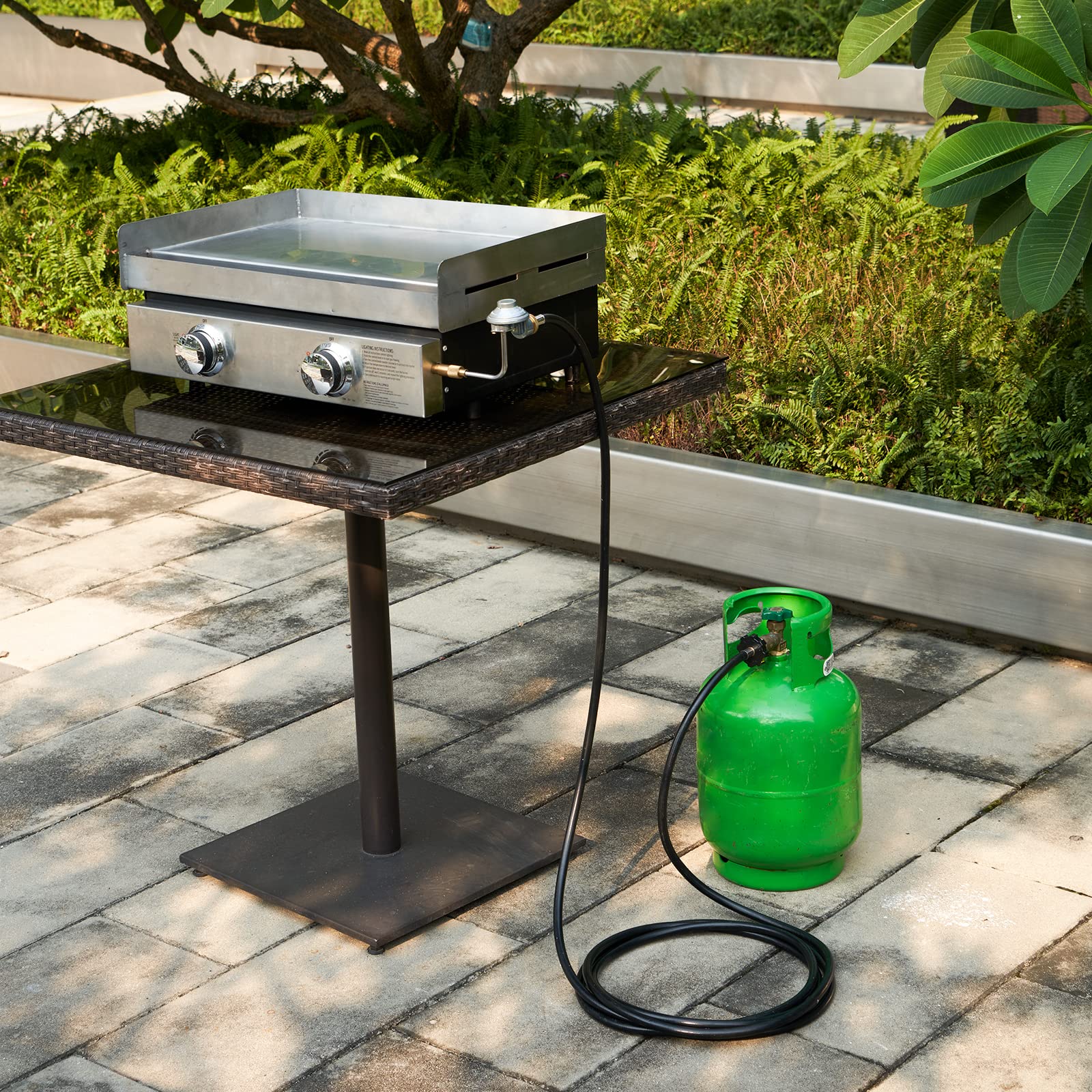 GASPRO Adapter węża propanowego o długości 12 m, podłącz małe urządzenia o wadze 0,5 kg do zbiornika 2,3-45 kg, idealny do grzejnika Buddy, przenośnego grilla, kuchenki kempingowej i innych