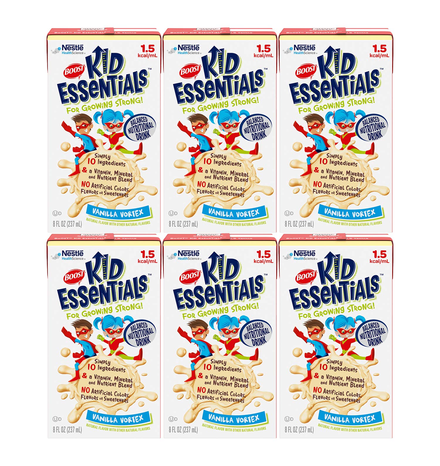 Boost Kid Essentials 1.5 Balanced Nutritional Drink, Vitamin, Mineral and Nutrient Blend (8 Fl Oz (Pack of 6), Vanilla)