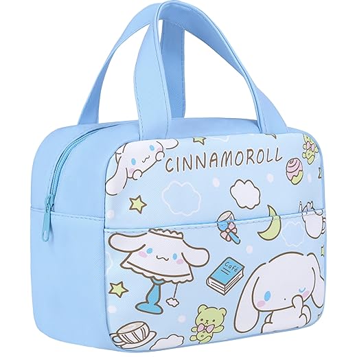Roffatide Anime Lunch Bag für Mädchen Jungen Isolierte undichte Lunch Box Großes Fach Wasserdichter wiederverwendbarer Kühler Tote Lunch Container für Arbeit Picknick Schule Reisen