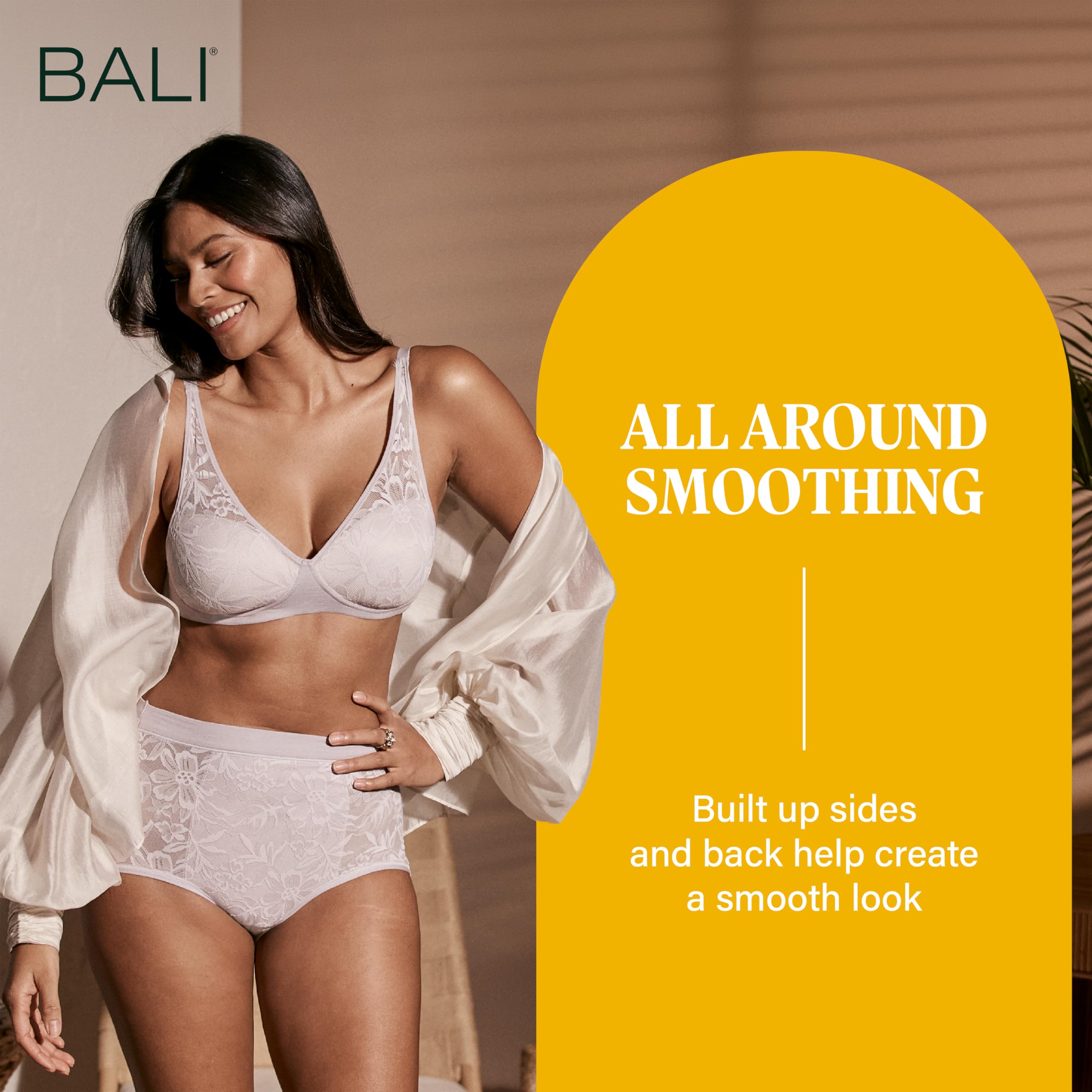 Bali Breathe Wireless Bra, Cotton Modal T-Shirt Bra, Full Coverage, Breathable, Convertible Straps Sujetador Mujer (Pack de 1)