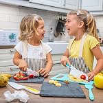 Kids Knife Set, Nylon Knives Safe Baking Cutting Cooking, Ideal Knives for Kids,Children's Beginners Cut Fruits Salad Veggies Cake,Firm Grip, Serrated Edges, 3-Piece Kid Friendly Knives