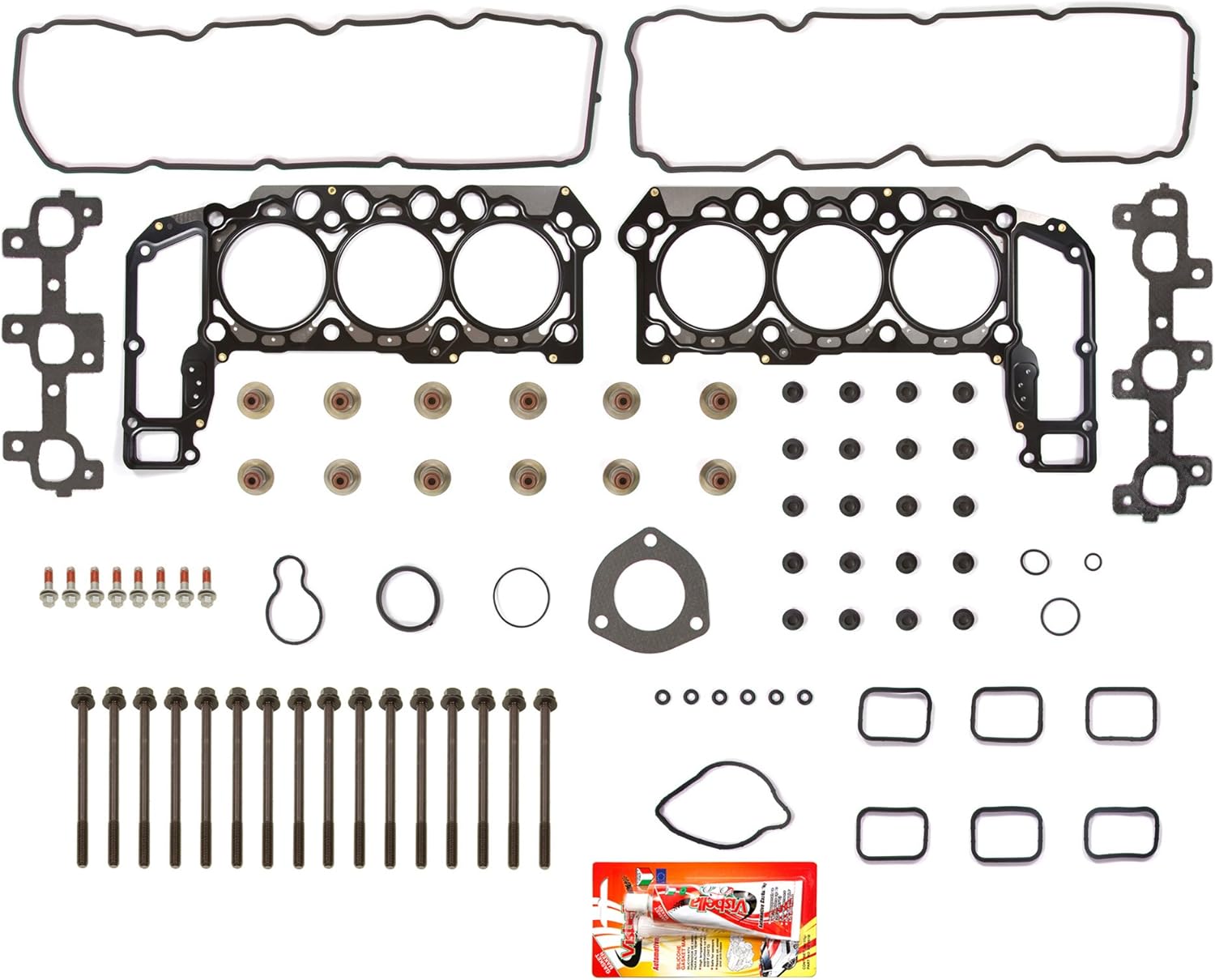 Compatible With 05-12 Dodge Durango Dakota Jeep Grand Cherokee 3.7 Head Gasket Set Head Bolts