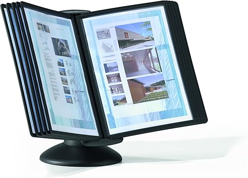 Miniatura 2 de DURABLE Sistema de referencia de movimiento, 10 paneles de doble cara, tamaño carta, negro, diseño SHERPA (553901)