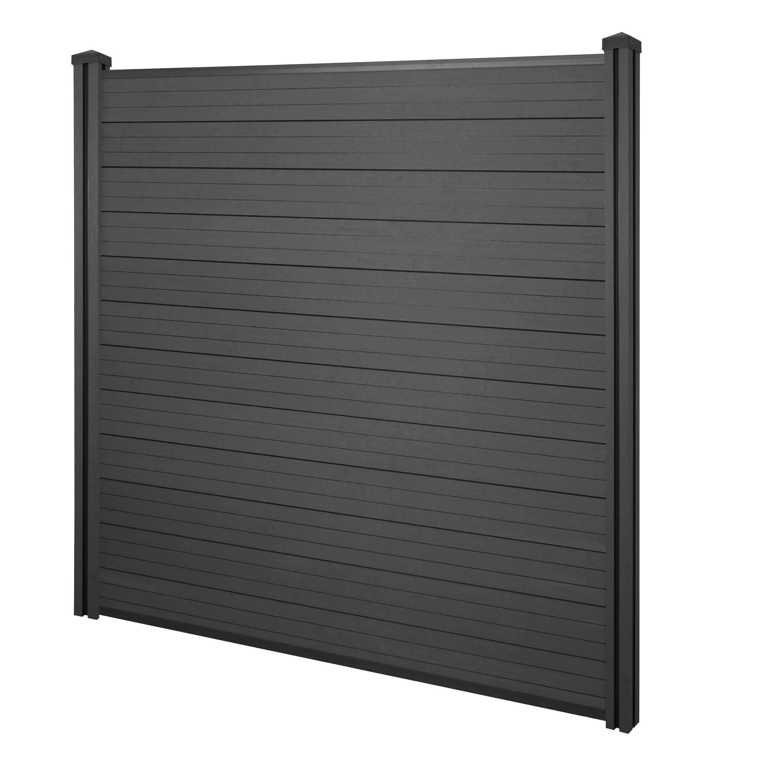 Mendler WPC-Sichtschutz Sarthe Basiselement 1,95m - anthrazit
