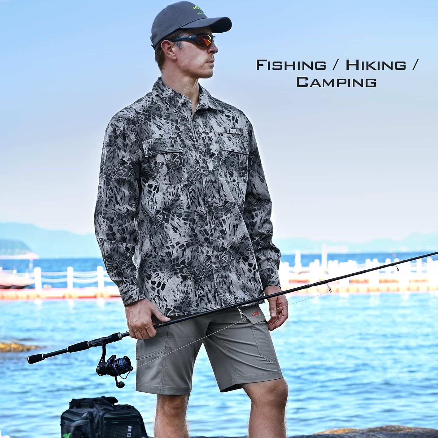 KastKing Rekon Men's Fishing Cargo Shorts, Quick Dry Casual Hiking Shorts for Men, Travel Golf Camping Tactical - Image 2