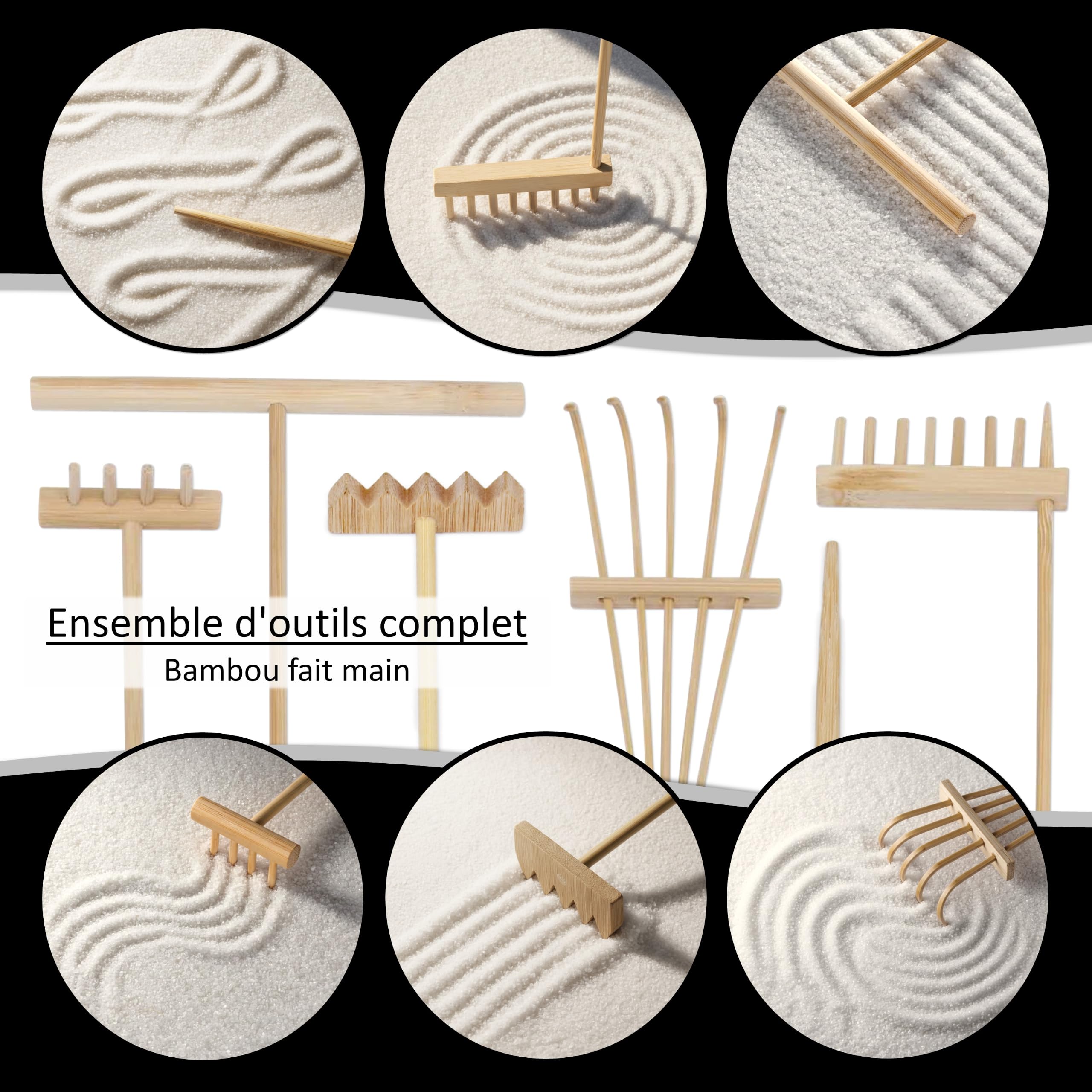 Island Falls Home Kit de Jardin Zen Miniature 11x8 Pouces. Deco Japonaise