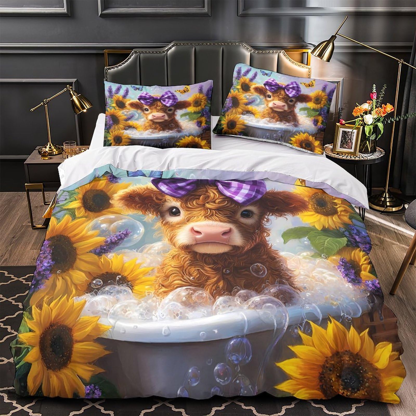 Parure de lit dessin animé fantastique pour une chambre adulte douce et magique
