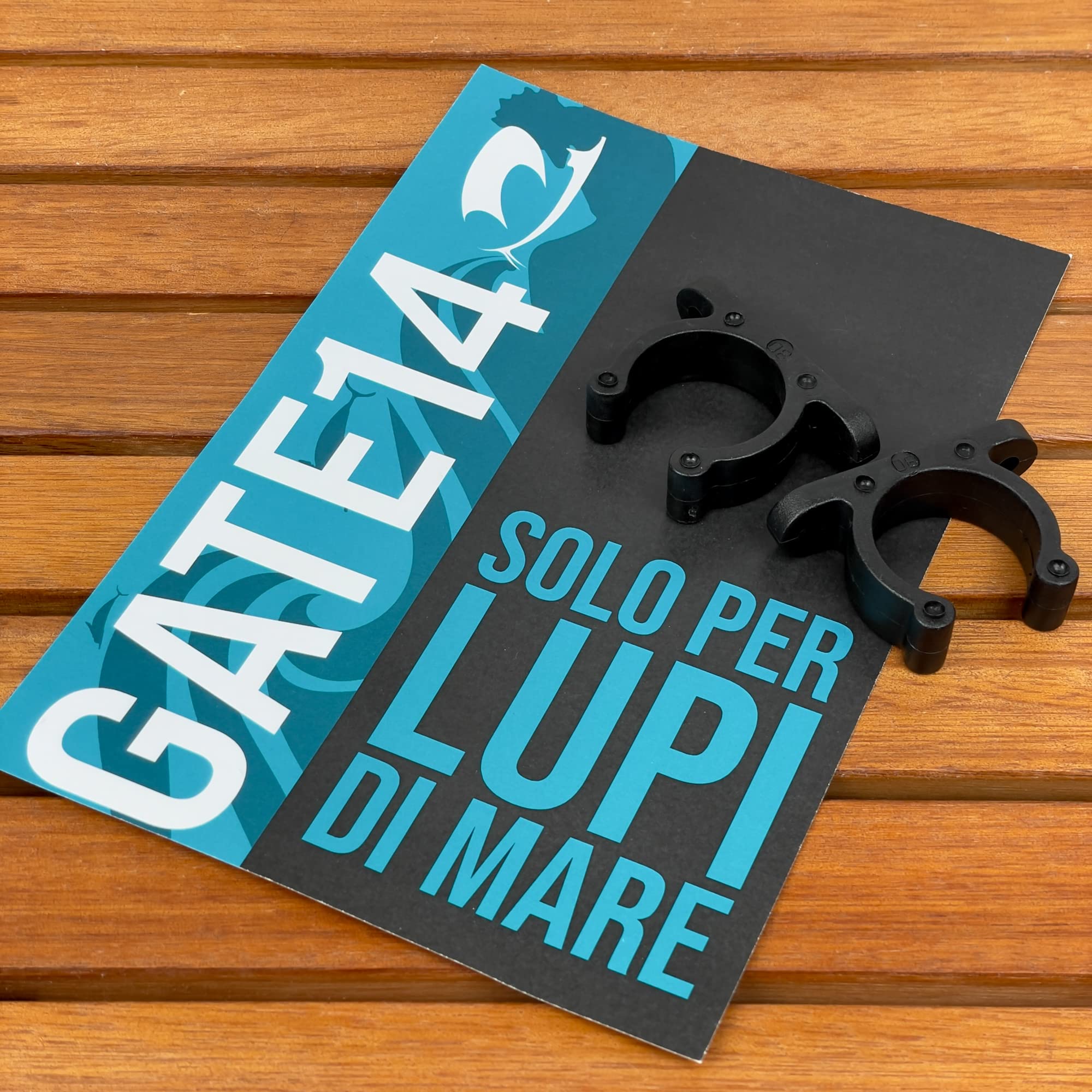 GATE14® Supporti per Remi e Pagaie, Clips in Plastica Nera Ø max 30 mm 2 Pz
