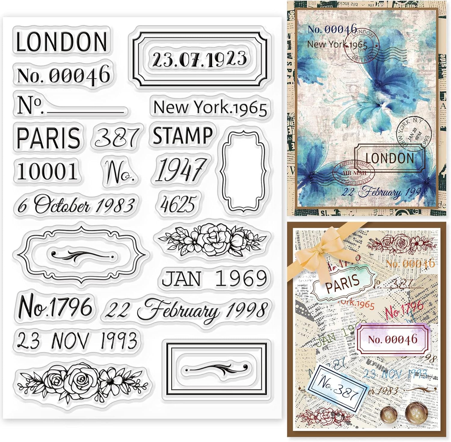 GLOBLELAND Lot De 18 Feuilles De Transfert à Frotter Pour Vase, 9,9 X 9