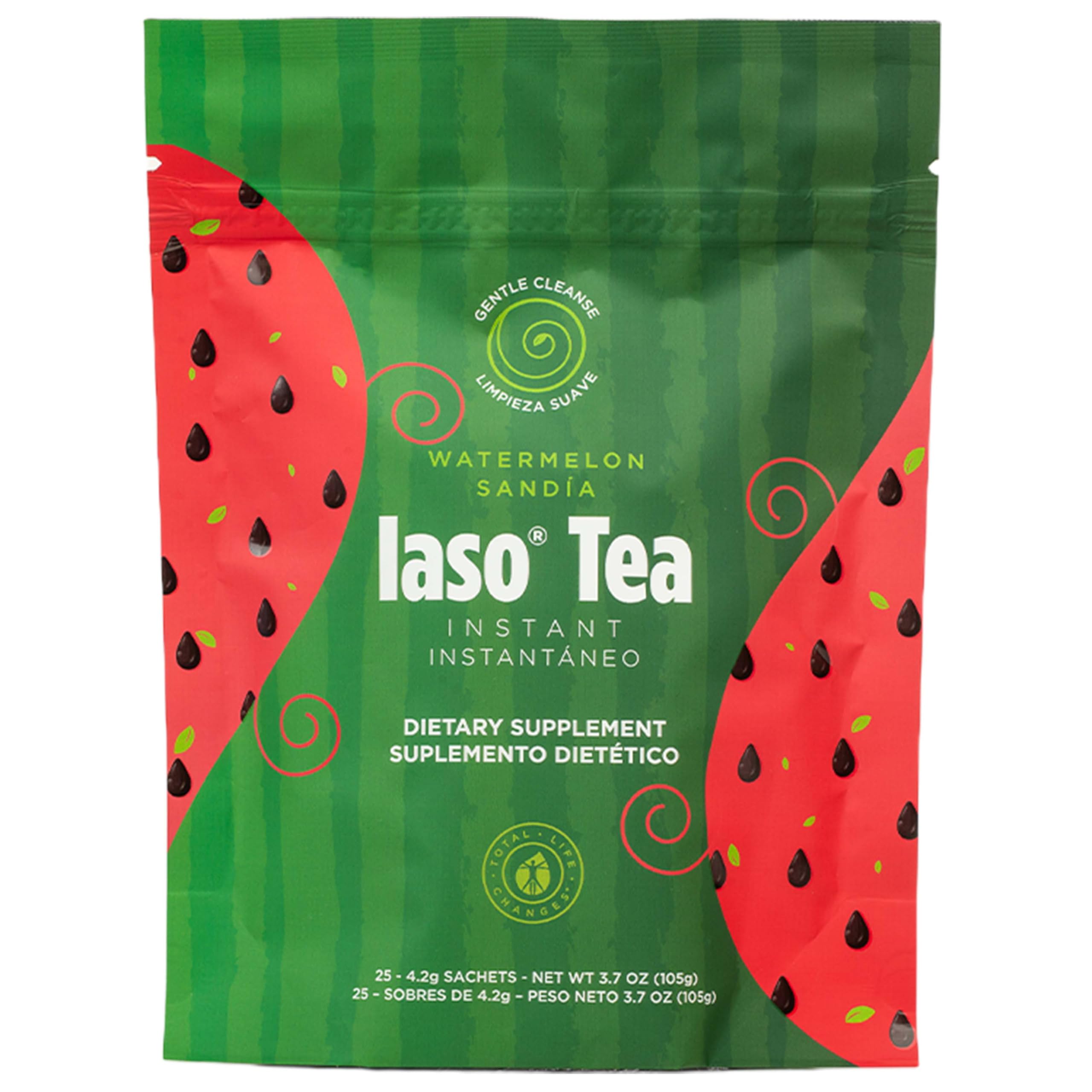 Iaso Instant Tea (Watermelon) - Refreshing Watermelon-Flavored Cleansing Tea, Ideal for Daily Wellness - 25 Sachets